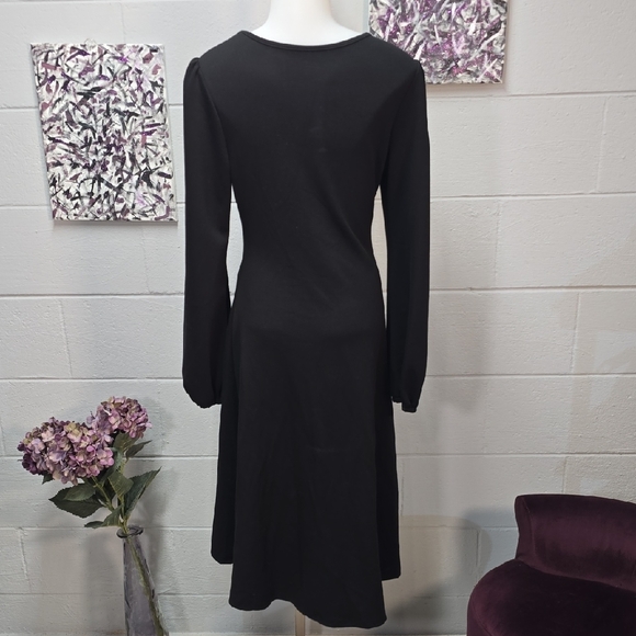 Chic Black Long Sleeve Dress - Picture 6 of 11